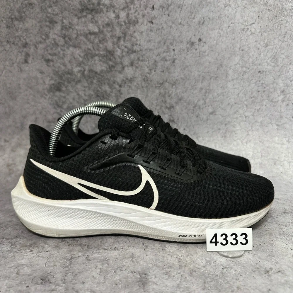 Nike Air Zoom Pegasus 39 Womens 9 Black Running Shoes DH4072-001 Sneakers